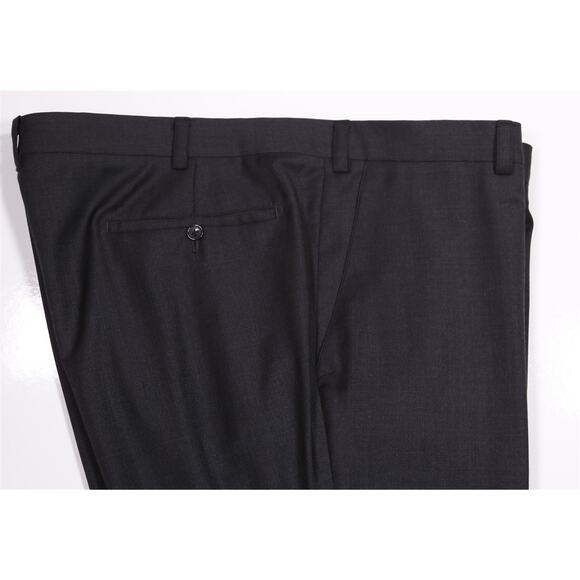 Custom Made Charcoal Gray Super 220's Wool & Cashmere Dress Pants 42x30 - Picture 2 of 7